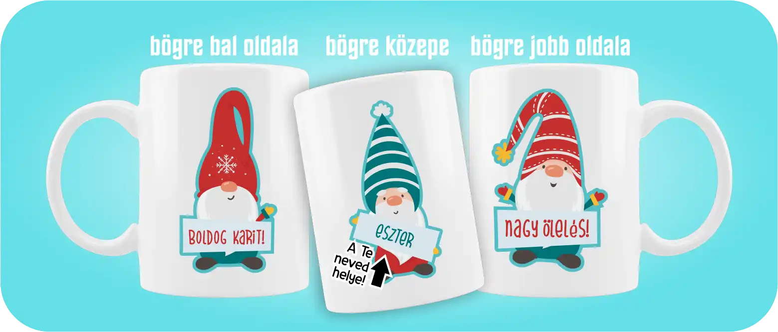 Egyedi ünnepi Bögre